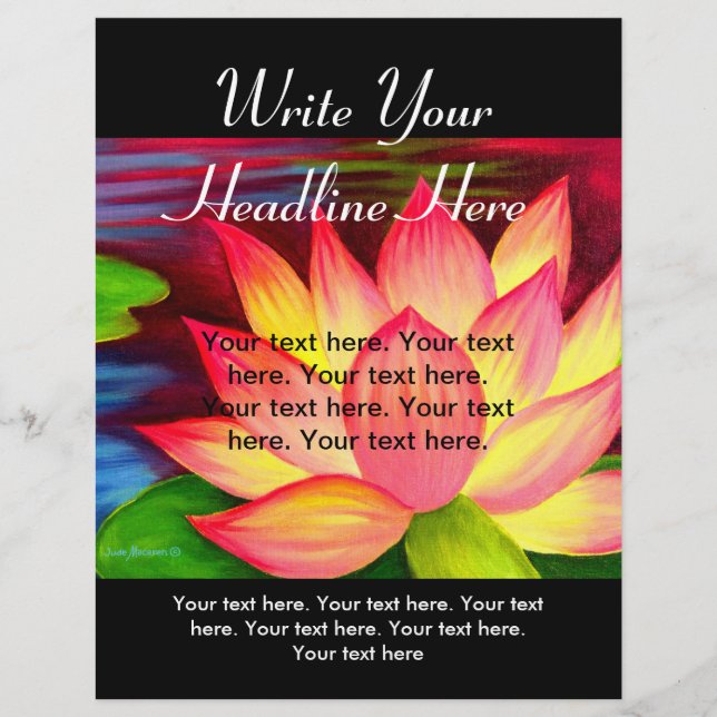 Rosa Lotus Flower Painting Flyer (Framsidan)