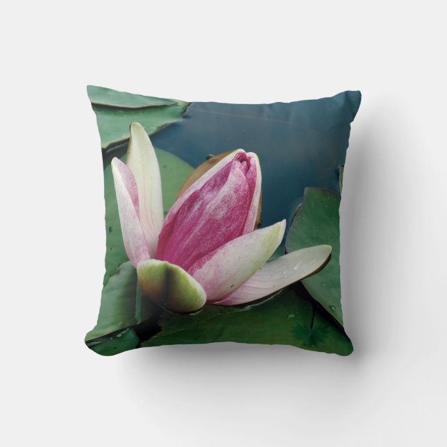 Rosa Lotus Flower Photo Cushion 41 cm x 41 cm Kudde (Framsida)
