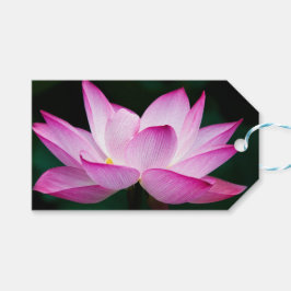 Rosa Lotus Flower Presentetikett