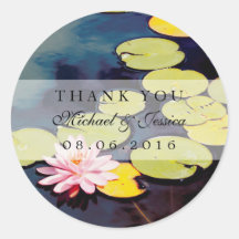 Rosa Lotus Flower Tack Label Stickers
