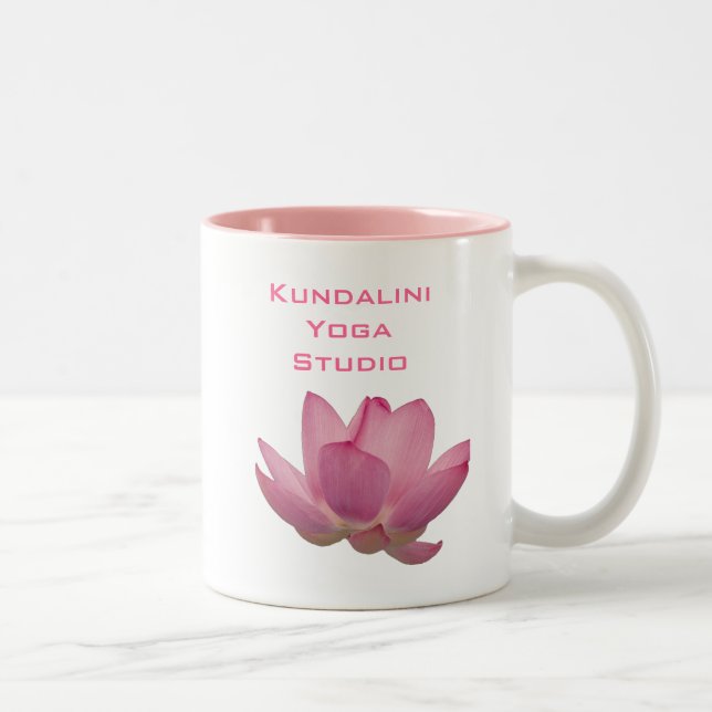 Rosa Lotus Flower Två-Tonad Mugg (Höger)