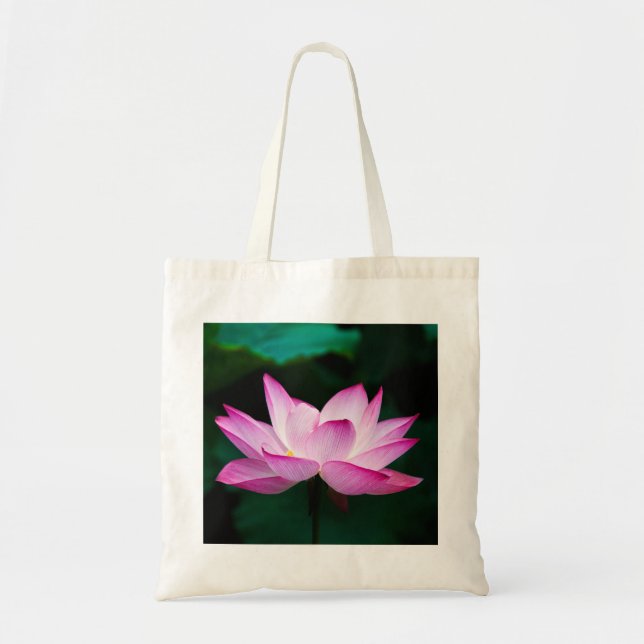 Rosa Lotus Flower Tygkasse (Framsidan)