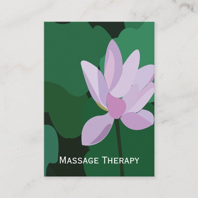 Rosa Lotus Flower Visitkort (Framsida)