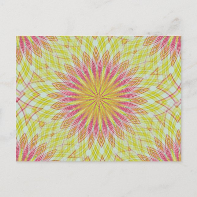 Rosa Lotus Flower Vykort (Framsida)