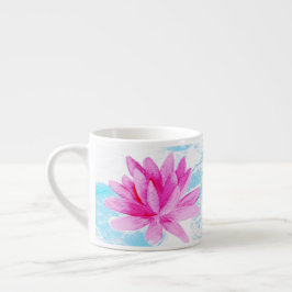 Rosa Lotus Flower Watercolor Painting Espressomugg