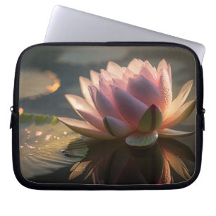 Rosa Lotus i Bärbar morgondator Laptop Fodral