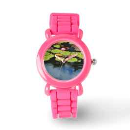 Rosa lotus i Rain Armbandsur