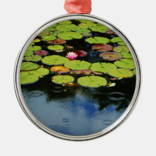 Rosa lotus i Rain Julgransprydnad Metall