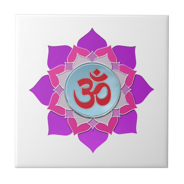 Rosa lotus kakelplatta (Framsidan)