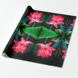 Rosa Lotus Mat Wrapplingsduk Presentpapper
