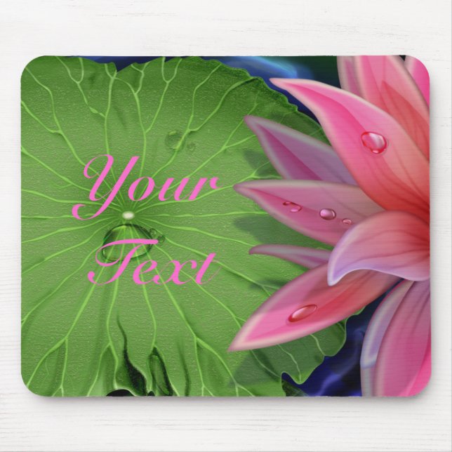 Rosa Lotus Mousepad Musmatta (Framsidan)