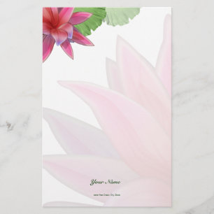 Rosa Lotus Stationery Brevpapper