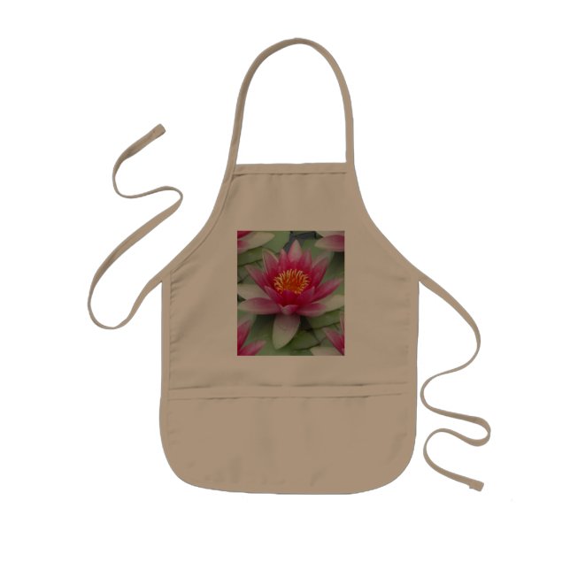 Rosa Lotus Vatten Lily Barnförkläde (Framsidan)