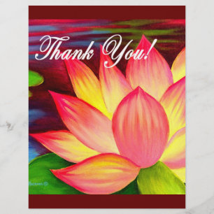 Rosa Lotus Vatten Lily Flower Tack - Multi Reklamblad