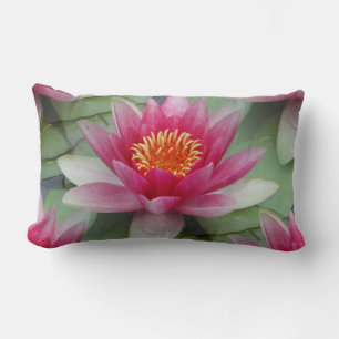 Rosa Lotus Vatten Lily Lumbarkudde