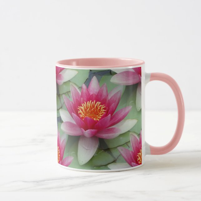 Rosa Lotus Vatten Lily Mugg (Höger)