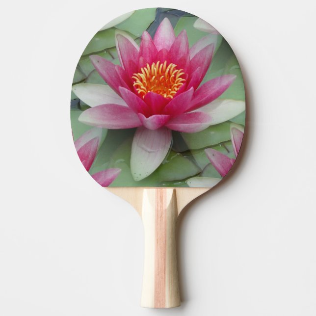Rosa Lotus Vatten Lily Ping Pong Paddle Pingisracket (Framsidan)