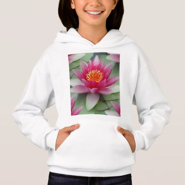 Rosa Lotus Vatten Lily T Shirt (Framsida)