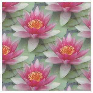 Rosa Lotus Vatten Lily Tyg