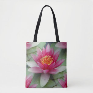 Rosa Lotus Vatten Lily Tygkasse