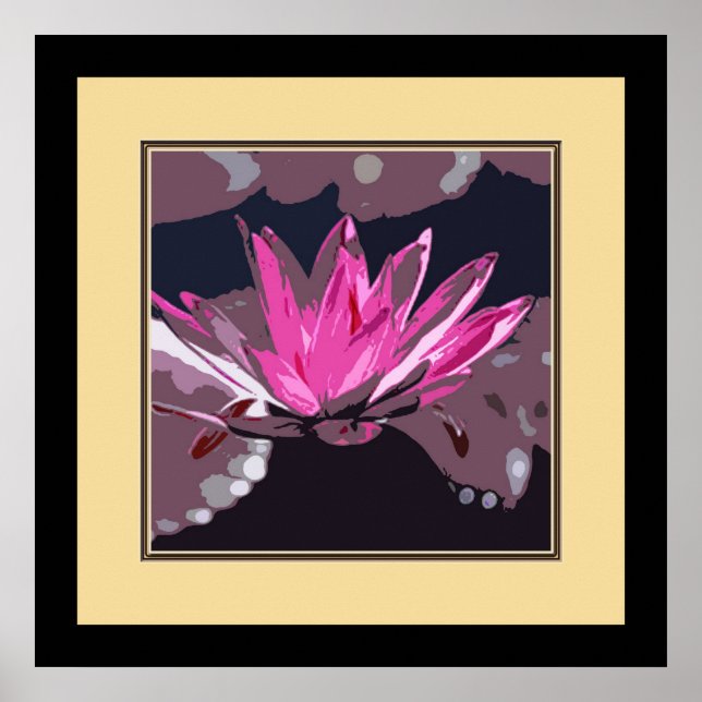 rosa lotus, vattenfri poster (Framsidan)