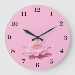 Rosa Lotus Wall Clock Stor Klocka