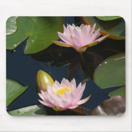 Rosa Lotus Waterlilies Mouse Pad Musmatta