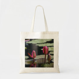 Rosa Lotus Waterlilies Tote Bag Tygkasse