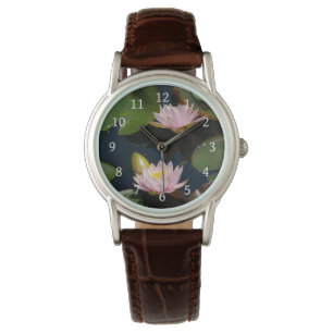 Rosa Lotus Waterlilies Watch Armbandsur