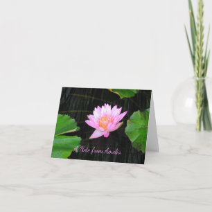 Rosa Lotus Waterlily Anteckningskort