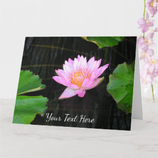 Rosa Lotus Waterlily Kort