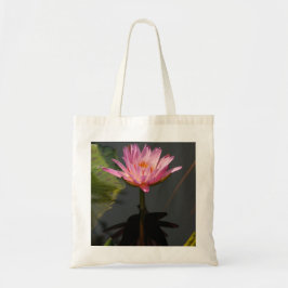 Rosa Lotus Waterlily Tote Bag Tygkasse