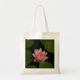 Rosa Lotus Waterlily Tote Bag Tygkasse