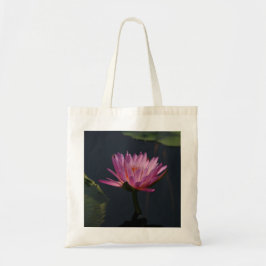 Rosa Lotus Waterlily Tote Bag Tygkasse