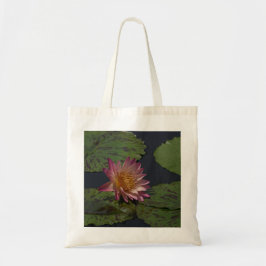 Rosa Lotus Waterlily Tote Bag Tygkasse