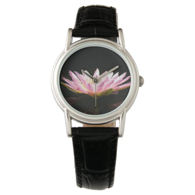 Rosa Lotus Waterlily Watch Armbandsur (Framsida)