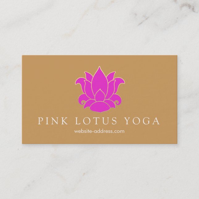 Rosa Lotus Yoga och Meditation Lärare Visitkort (Framsida)