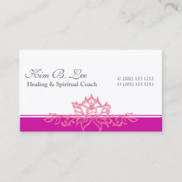 Rosa Lotus Yoga om upplysning Visitkort