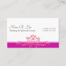 Rosa Lotus Yoga om upplysning Visitkort