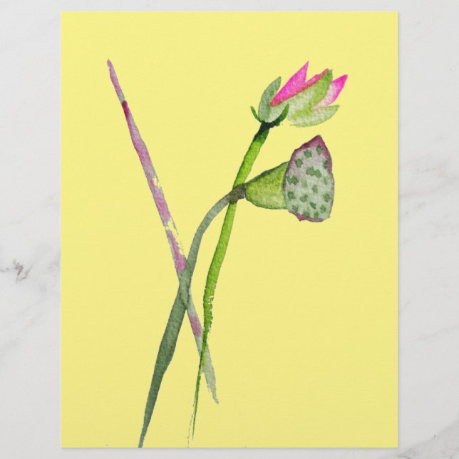 Rosa Lotus Zen-blomman Buddhist Art (Framsida)