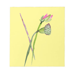 Rosa Lotus Zen-blomman Buddhist Art Anteckningsblock