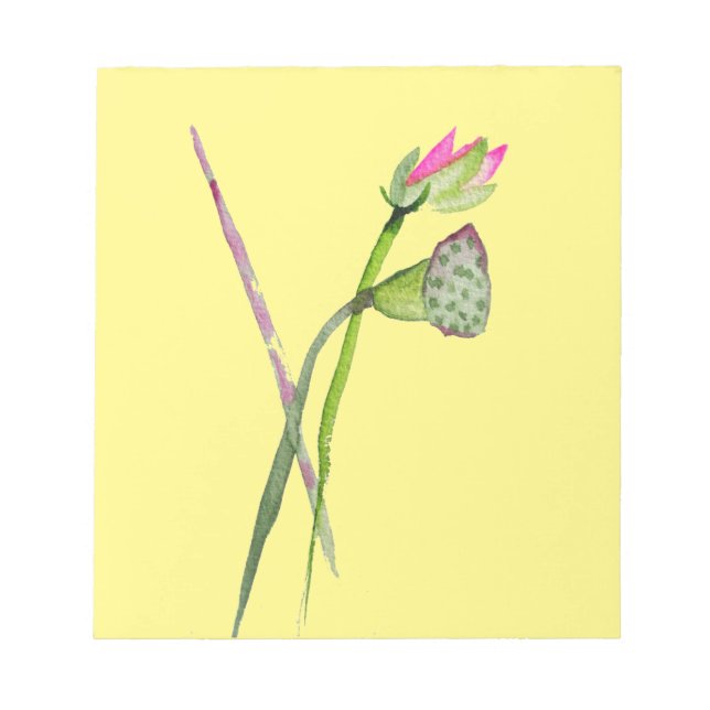 Rosa Lotus Zen-blomman Buddhist Art Anteckningsblock (Framsida)
