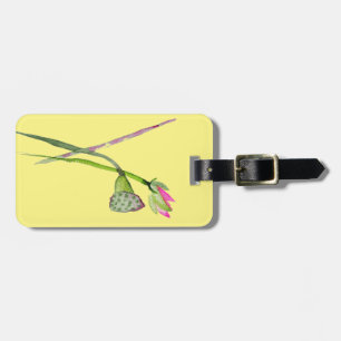 Rosa Lotus Zen-blomman Buddhist Art Bagagebricka