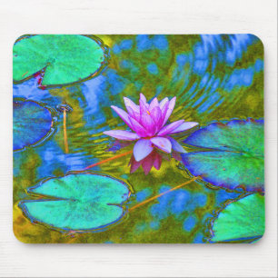Rosa lotusblomma Lilypad - härligt foto - Yogatem Musmatta