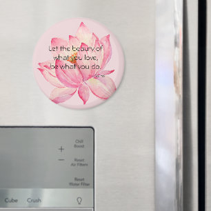 Rosa Lotusblomma Rumi Skönhetscitat Magnet