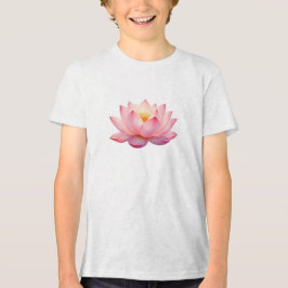 Rosa Lotusblomma Zen Estetisk Barn T-Shirt