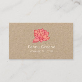 Rosa lotusblommavisitkort visitkort