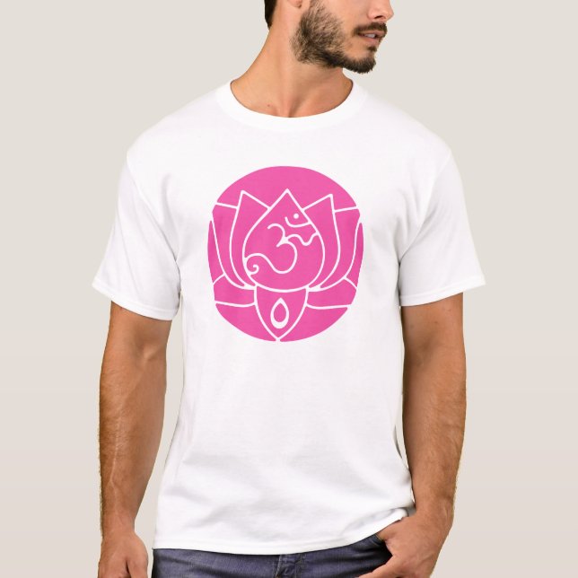 Rosa lotusblommaYogini skjorta T-shirt (Framsida)