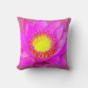 Rosa lotusblomskastkudde kudde