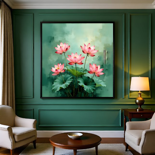 Rosa Lotuskonst  Poster (Skapare uppladdad)